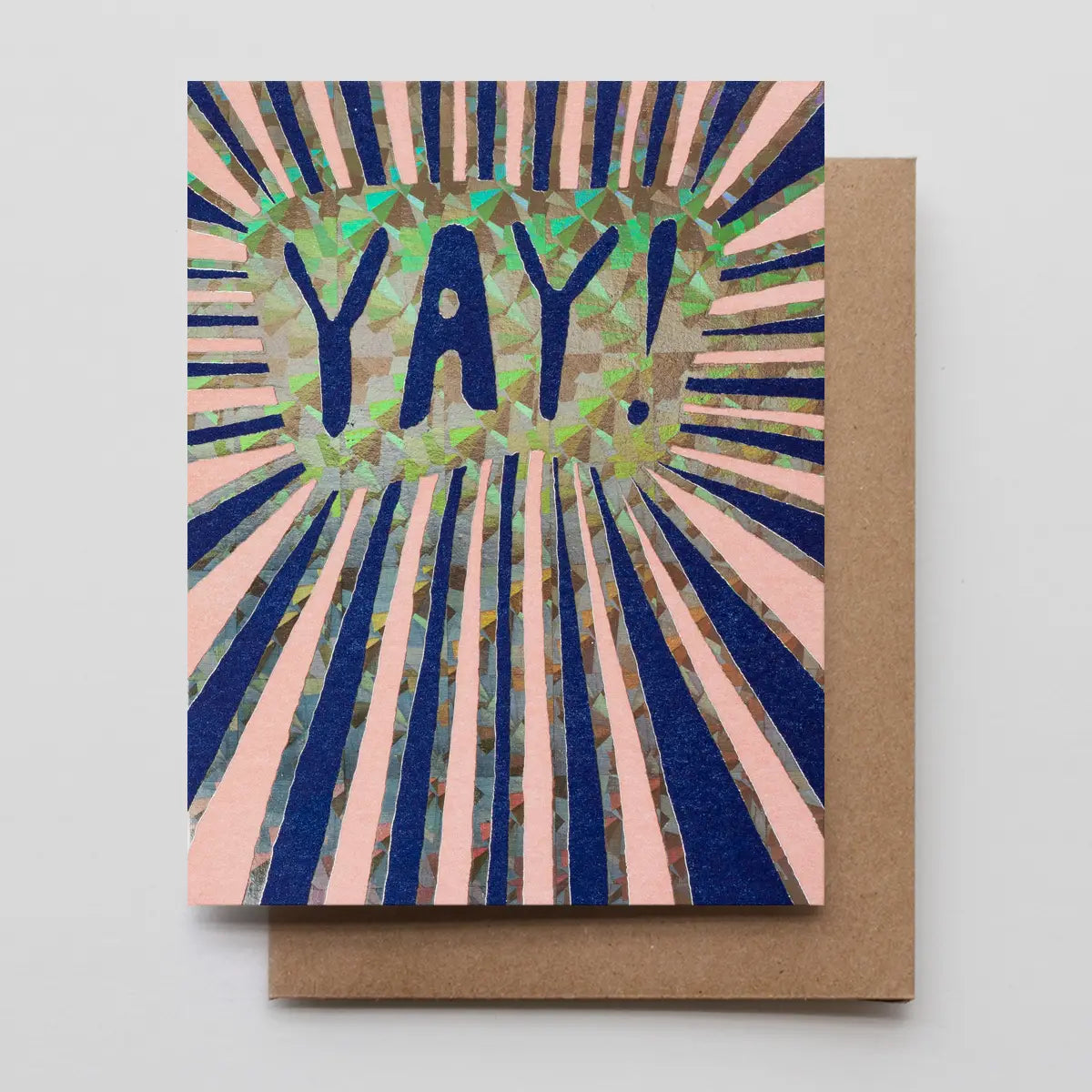 Holographic YAY! Foil Greeting Card