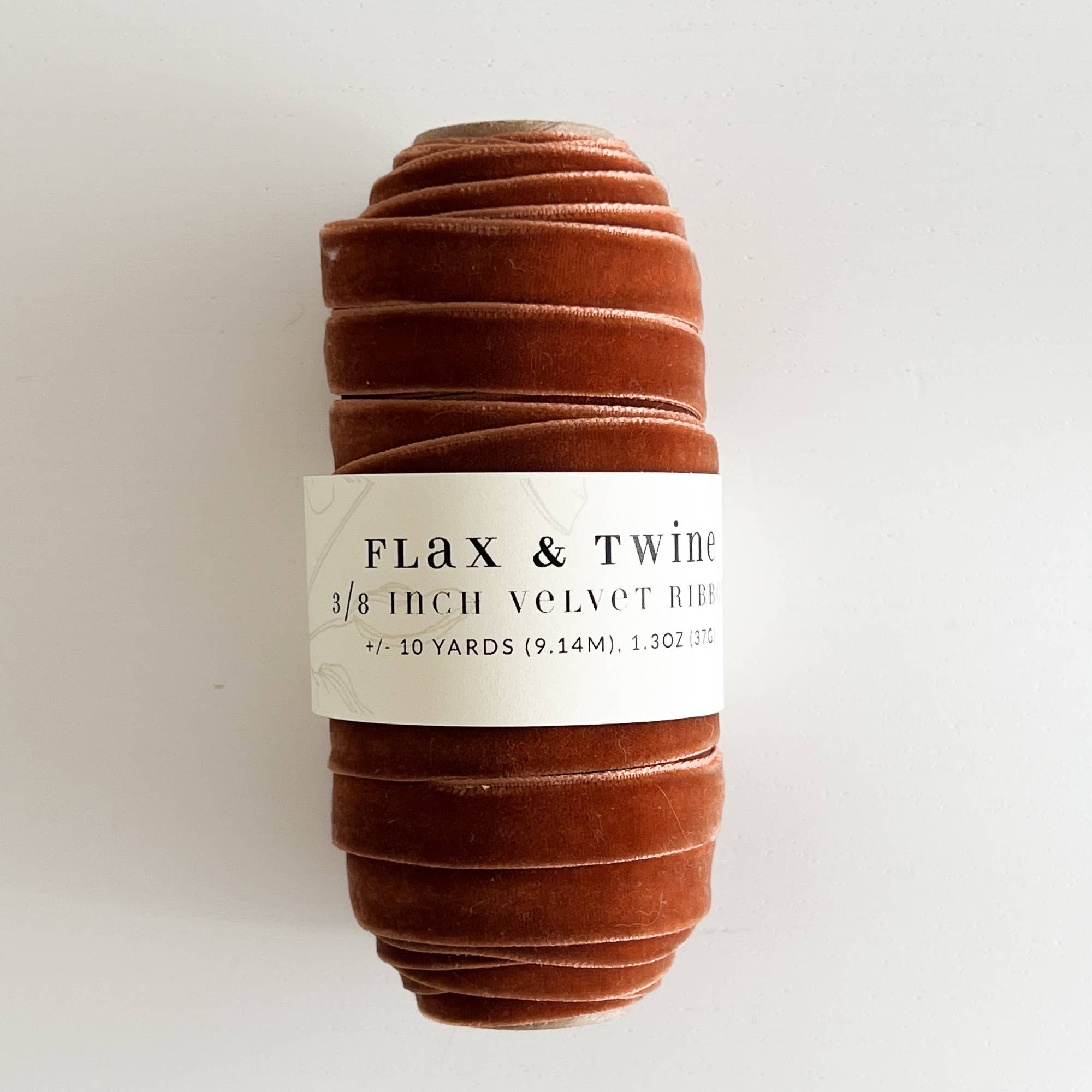 Flax & Twine 3/8" Velvet Ribbon