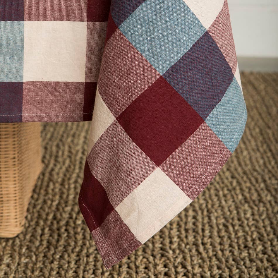 Woven Check Cotton Tablecloth