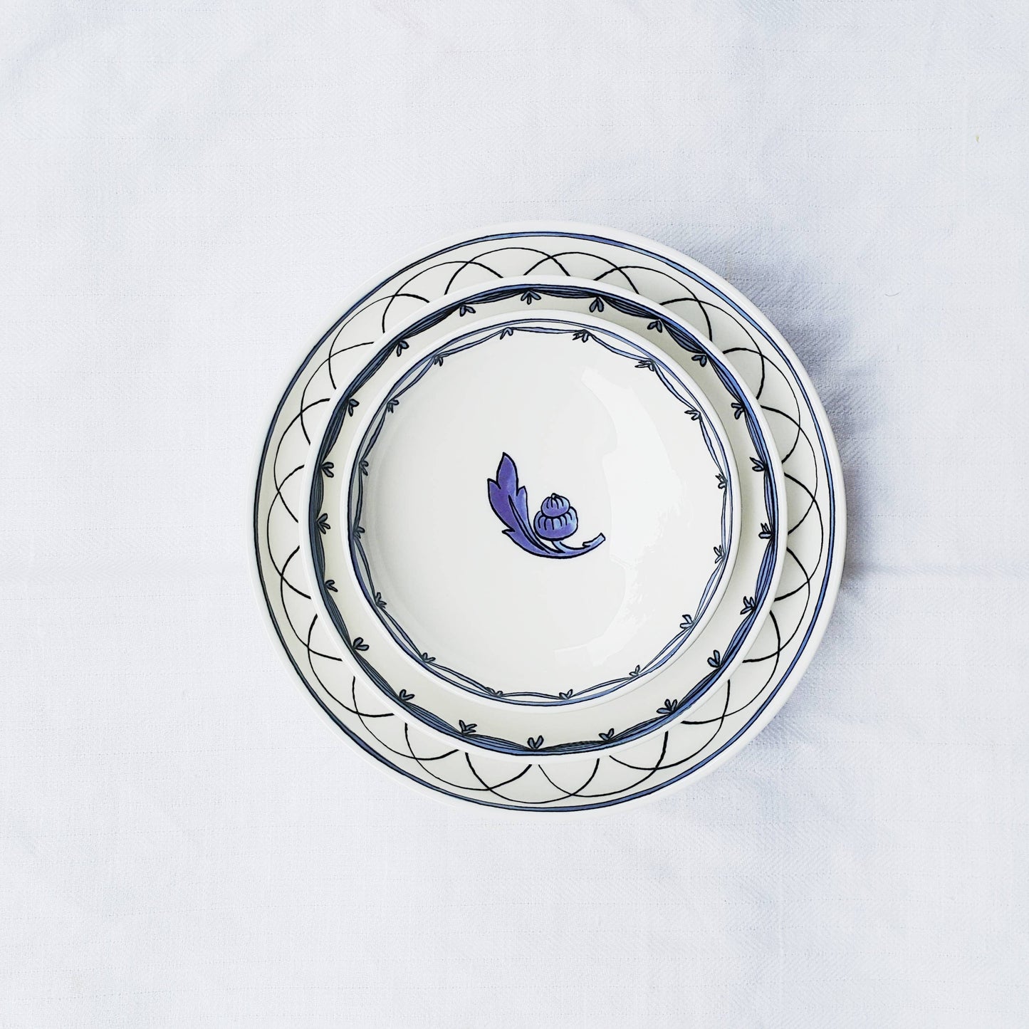 Blue Bird - Assorted Set of Three Canapé Dishes