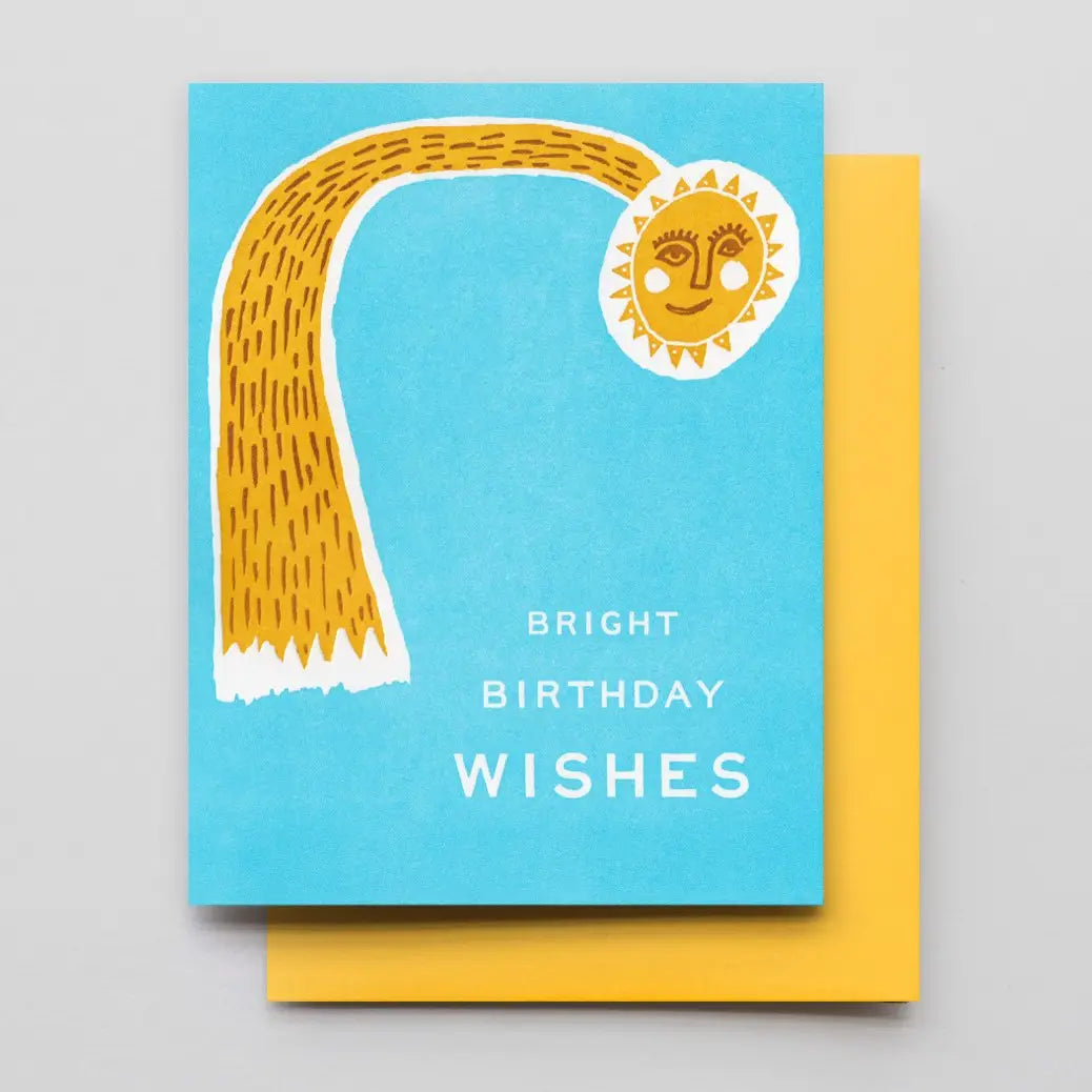 Bright Birthday Wishes Letterpress Card