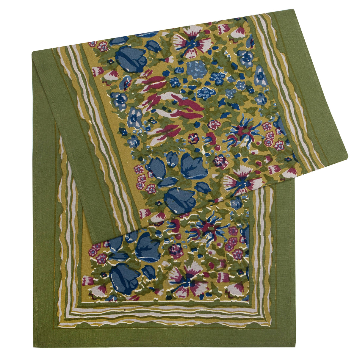 Jardin Blue &amp; Green Table Runner