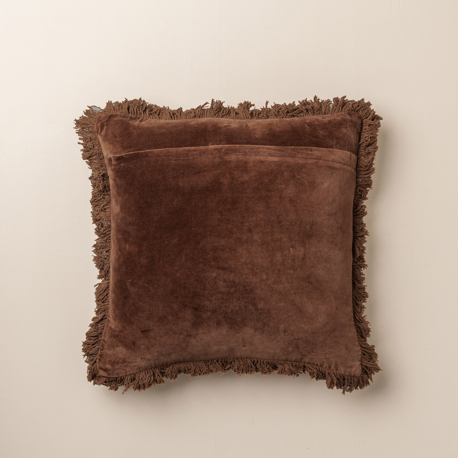 Velvet Square Pillow | Chocolate