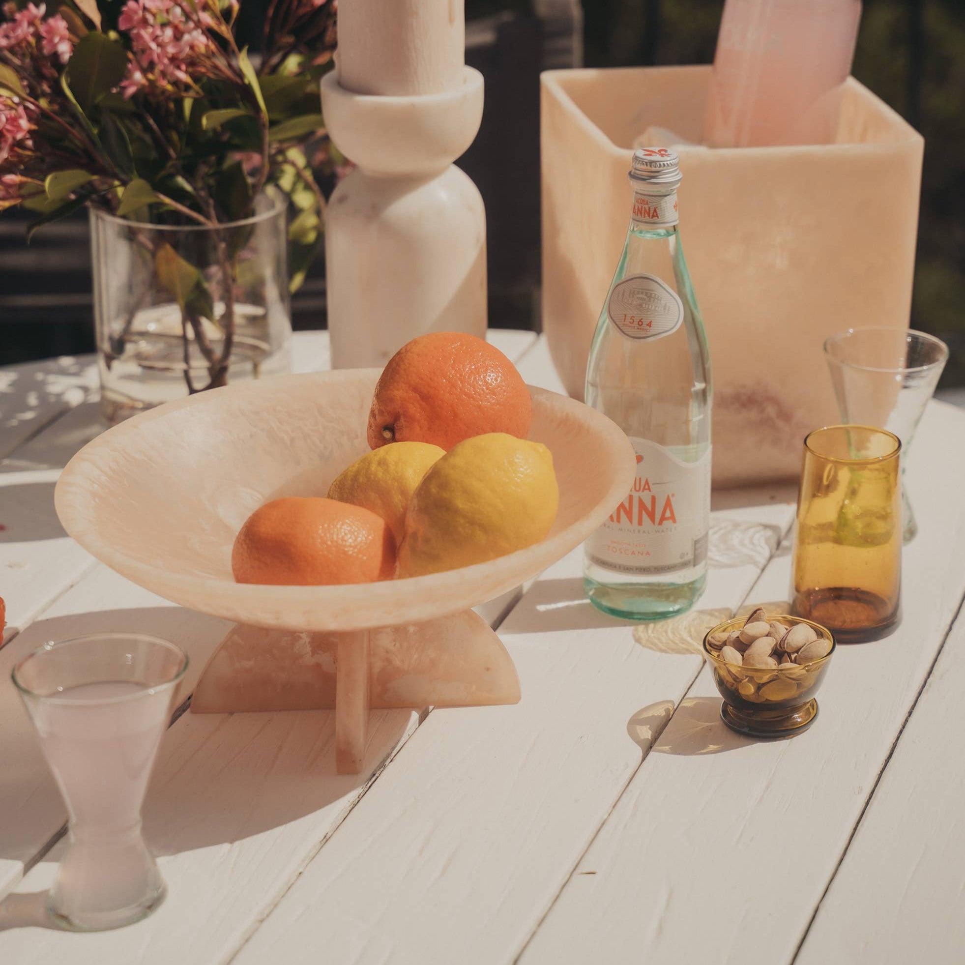 Flow Resin Fruit Bowl | Peach Blush