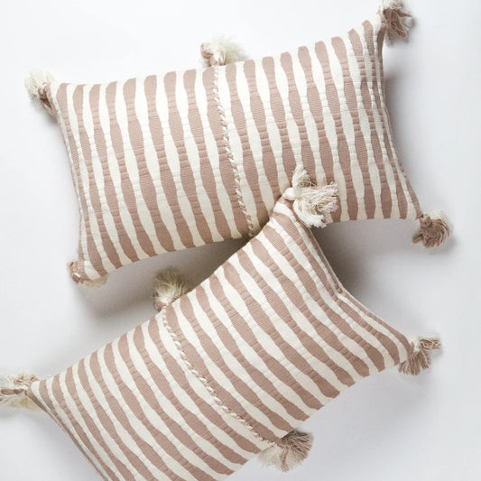 Antigua Pillow in Tan by Archive NY - 2 sizes