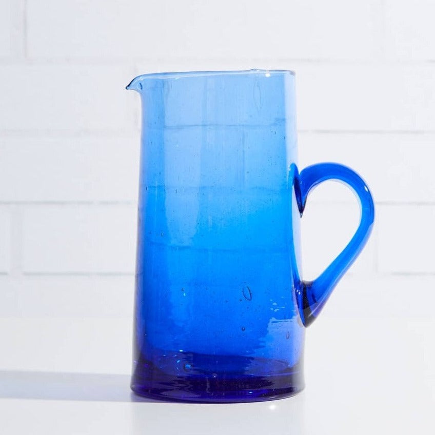 Blue Moroccan Cone Pitcher