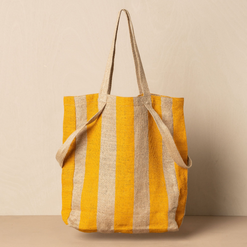 Striped Jute Market Bag