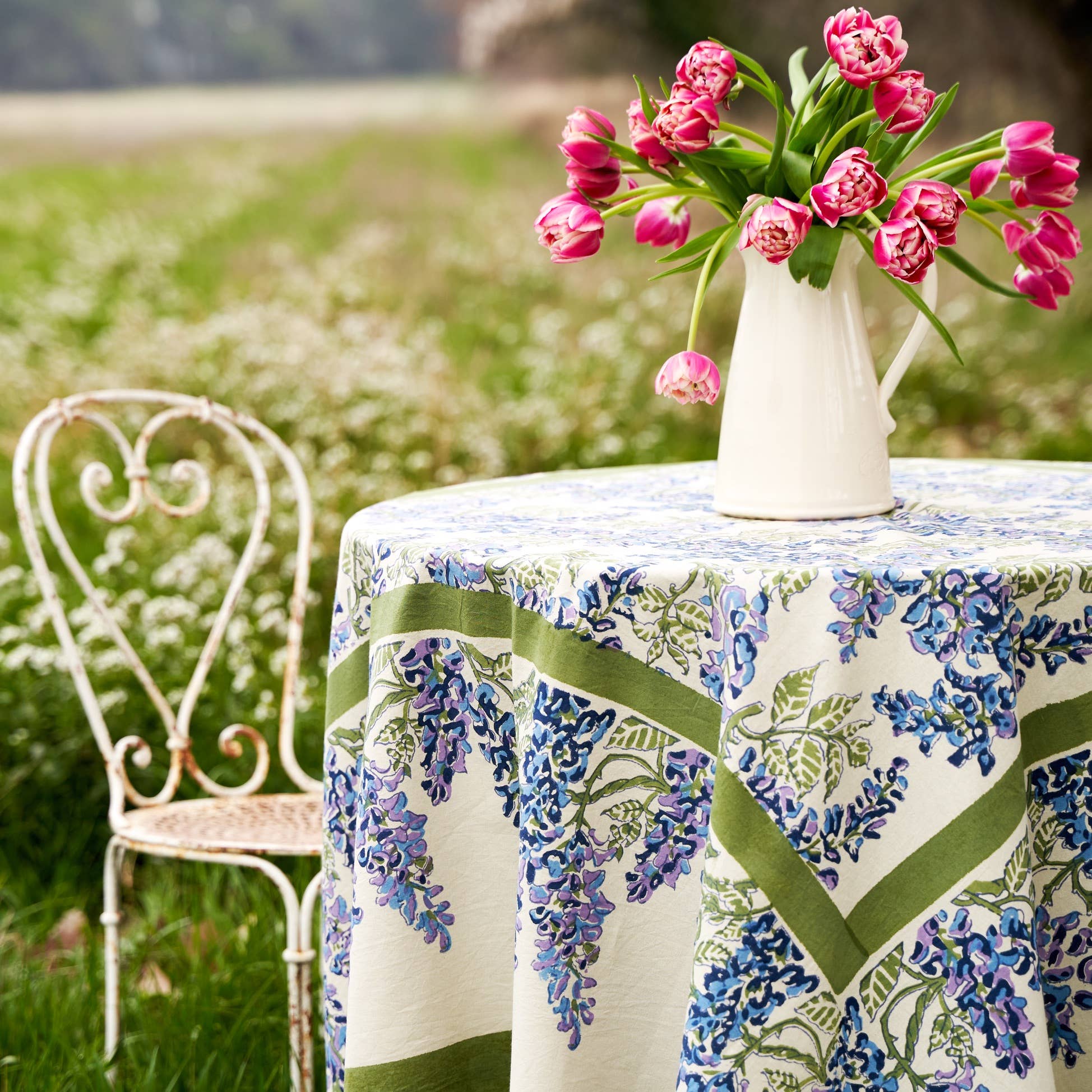 Wisteria Green & Blue Tablecloths