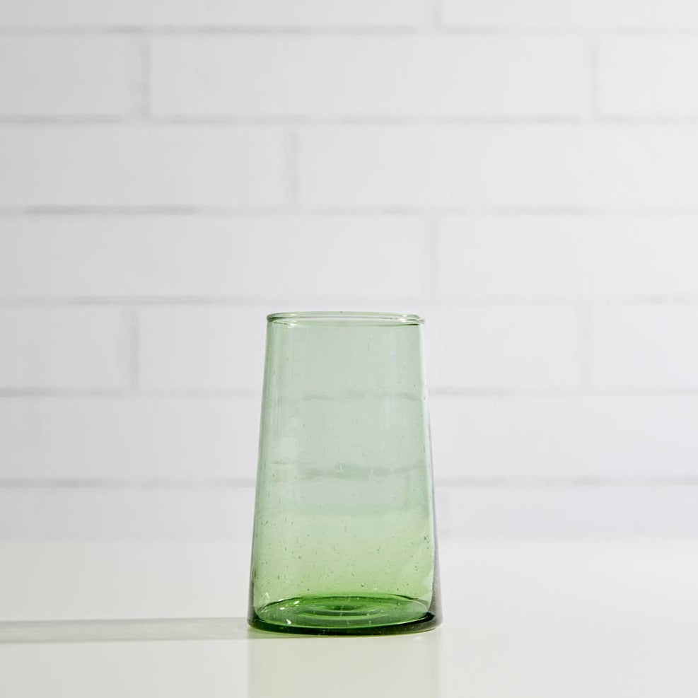 Moroccan Cone Glassware Large - Green