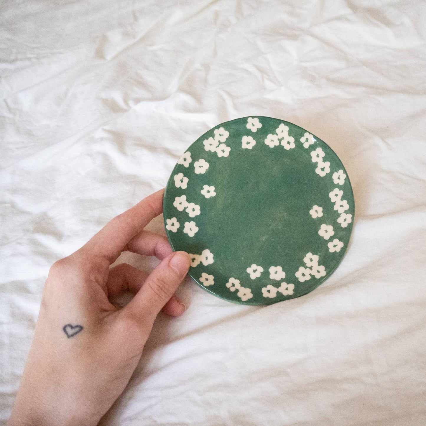 Scattered Petunia Catchall Plate by Erika Christine