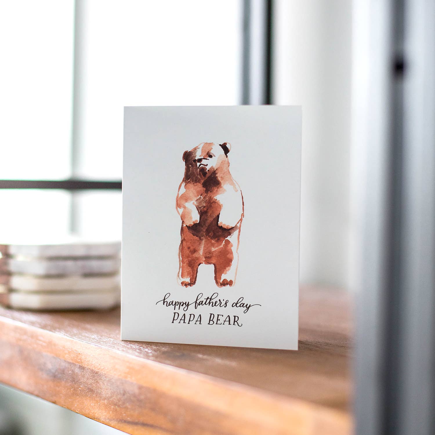 Papa Bear Fathers Day Greeting Card