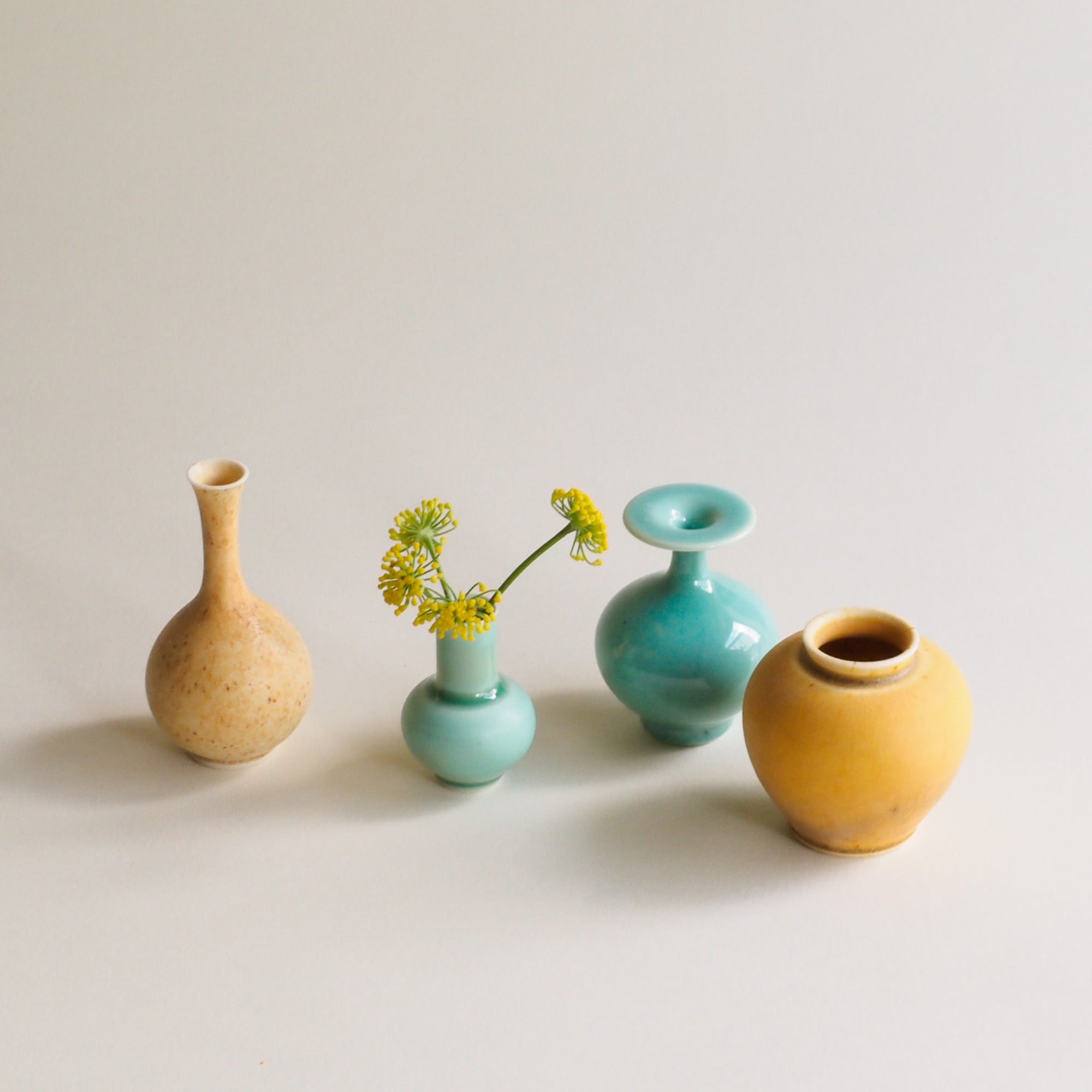 Hand Thrown Miniature Vase Sets