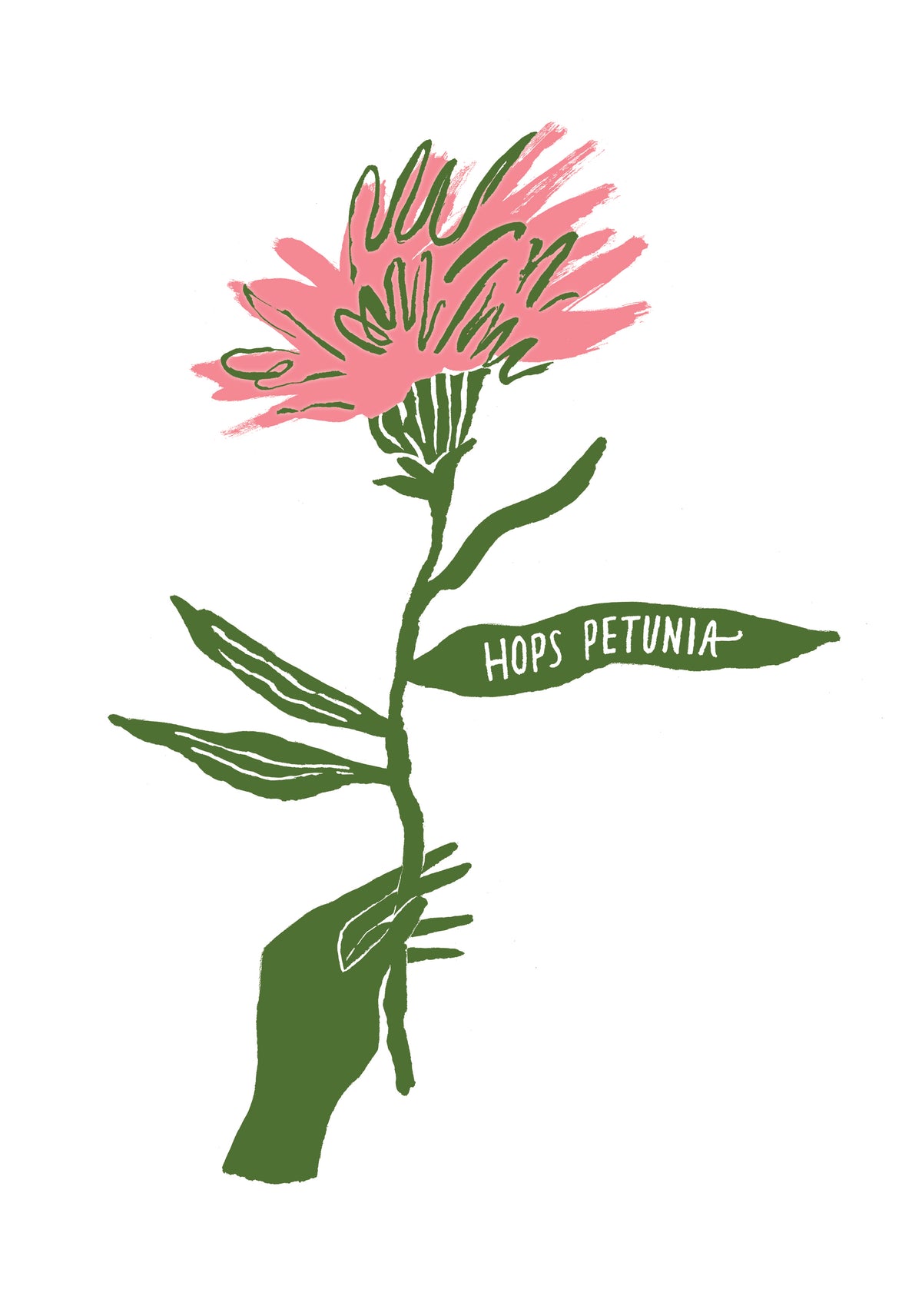 Hops Petunia Flower Sticker