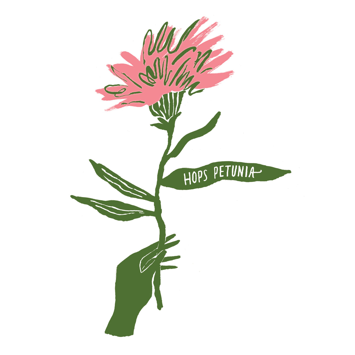 Hops Petunia Flower Sticker