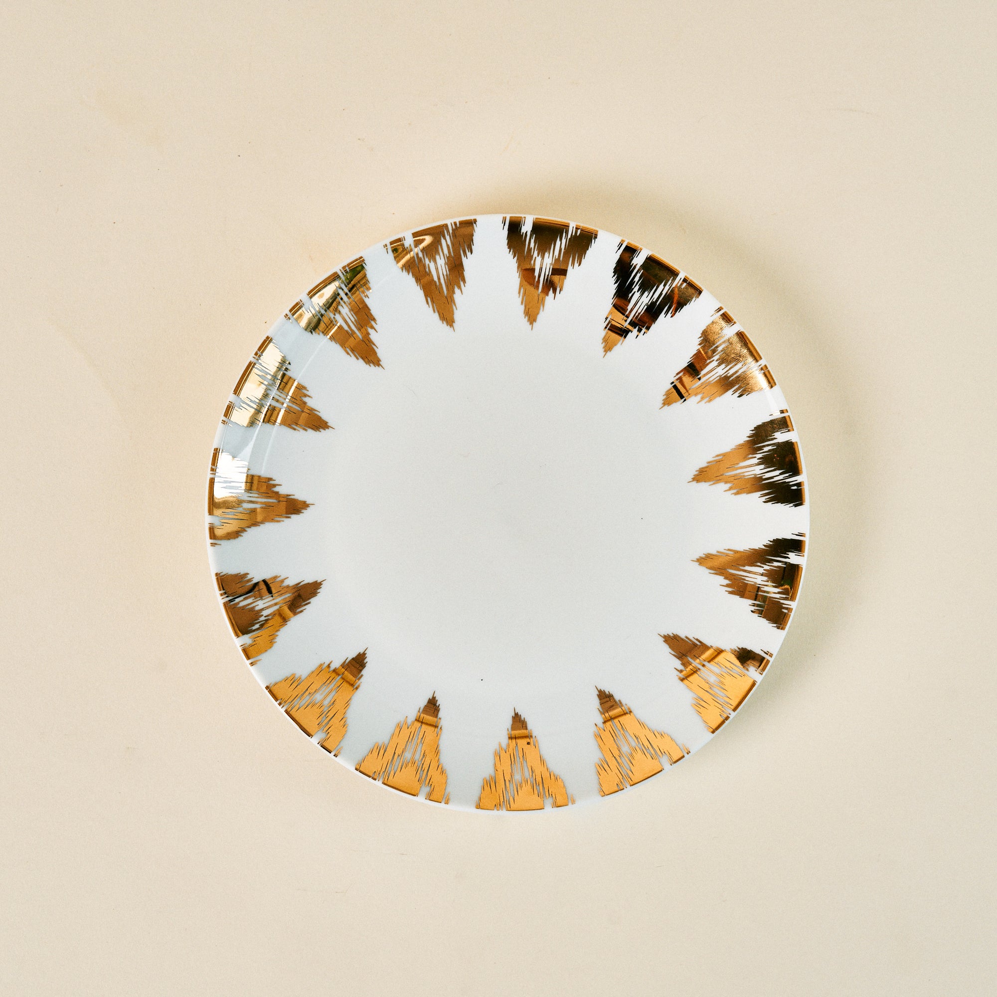 Uzbek Gold Ceramic Plate by Les Ottomans