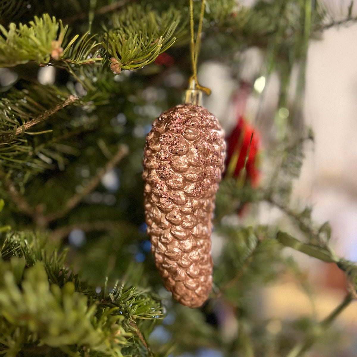 Pink Pinecone Ornament