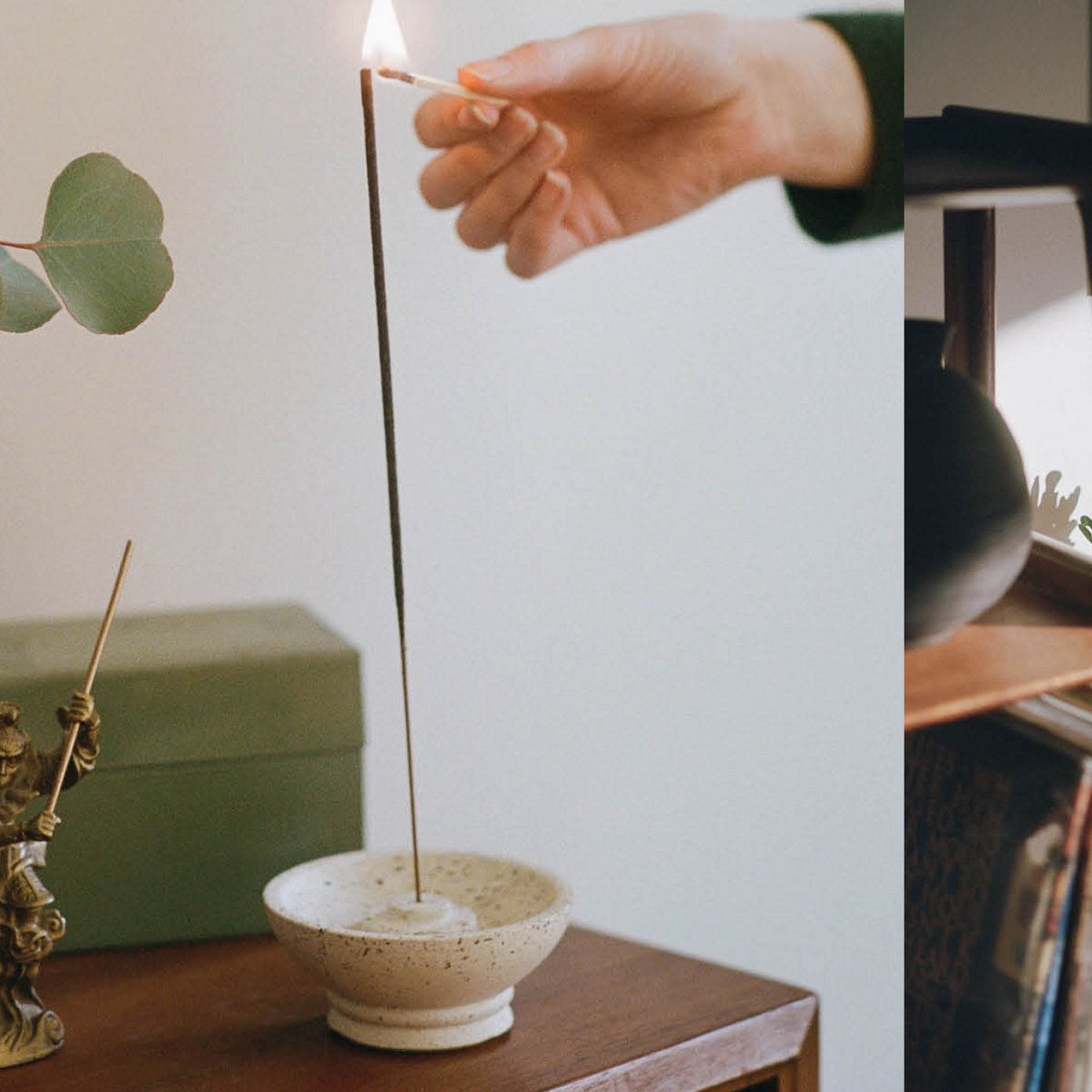 White Terrazzo Incense Holder