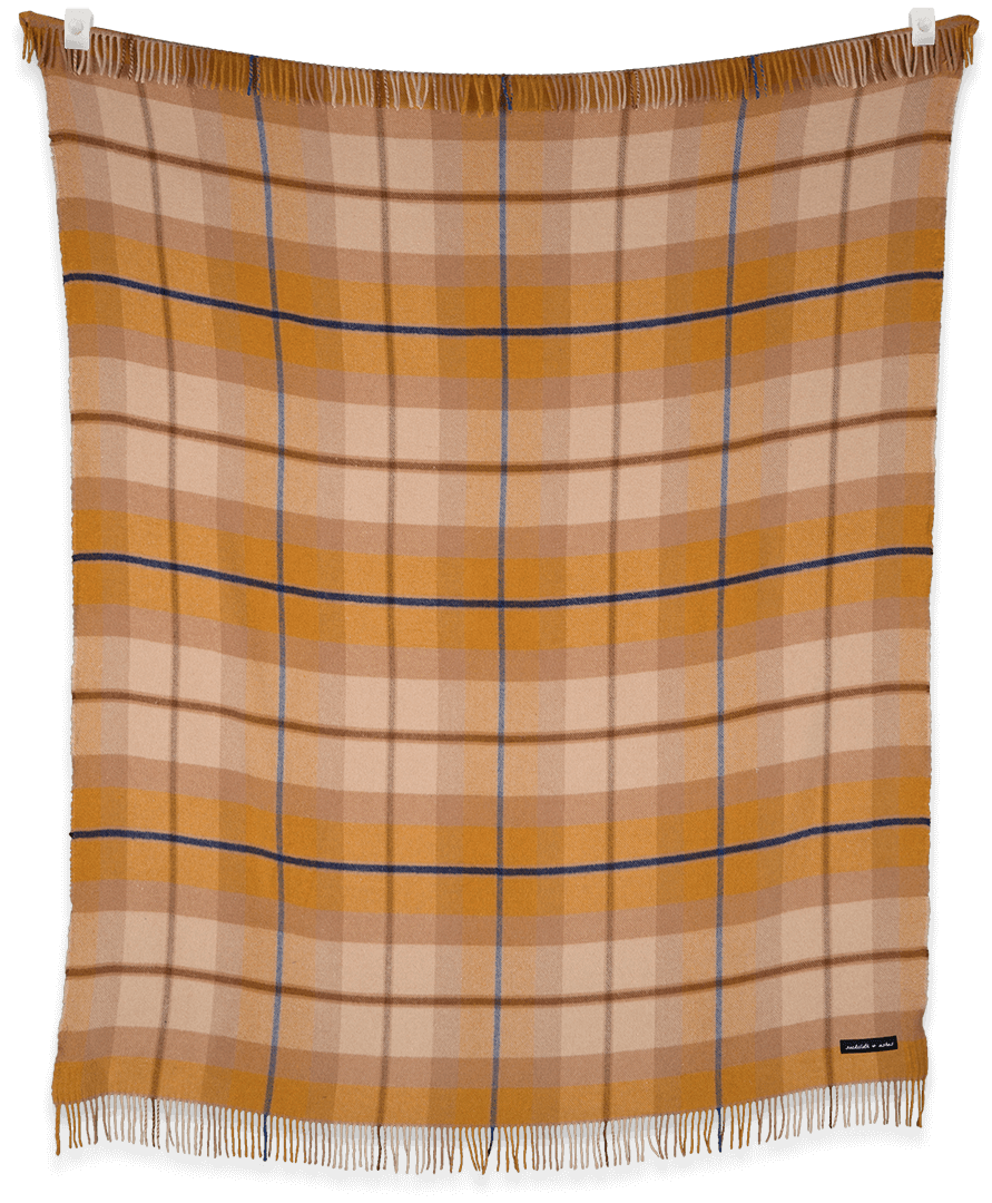 Folk Amber Throw Blanket