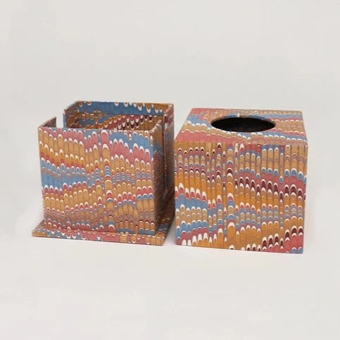 Hand Marbled Tissue Box