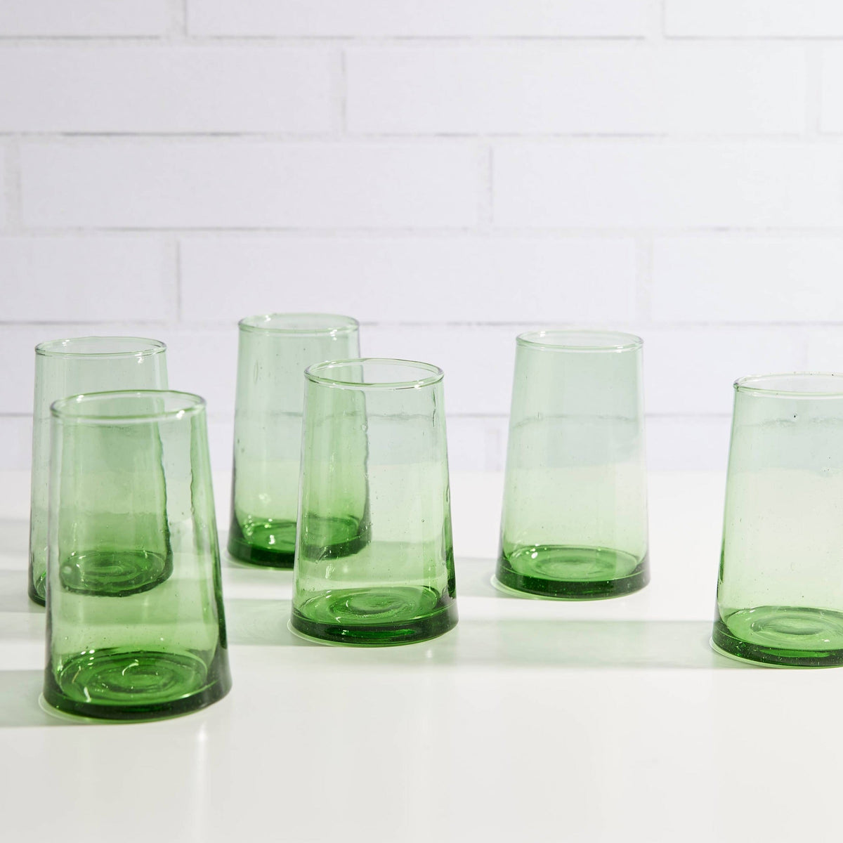 Moroccan Cone Glassware Large - Green