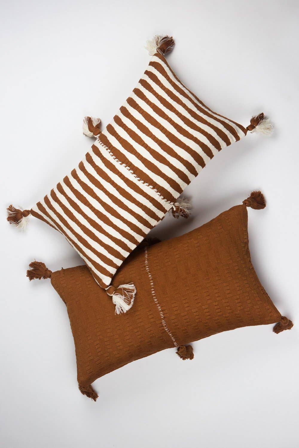 Antigua Pillow in Umber Stripe by Archive NY