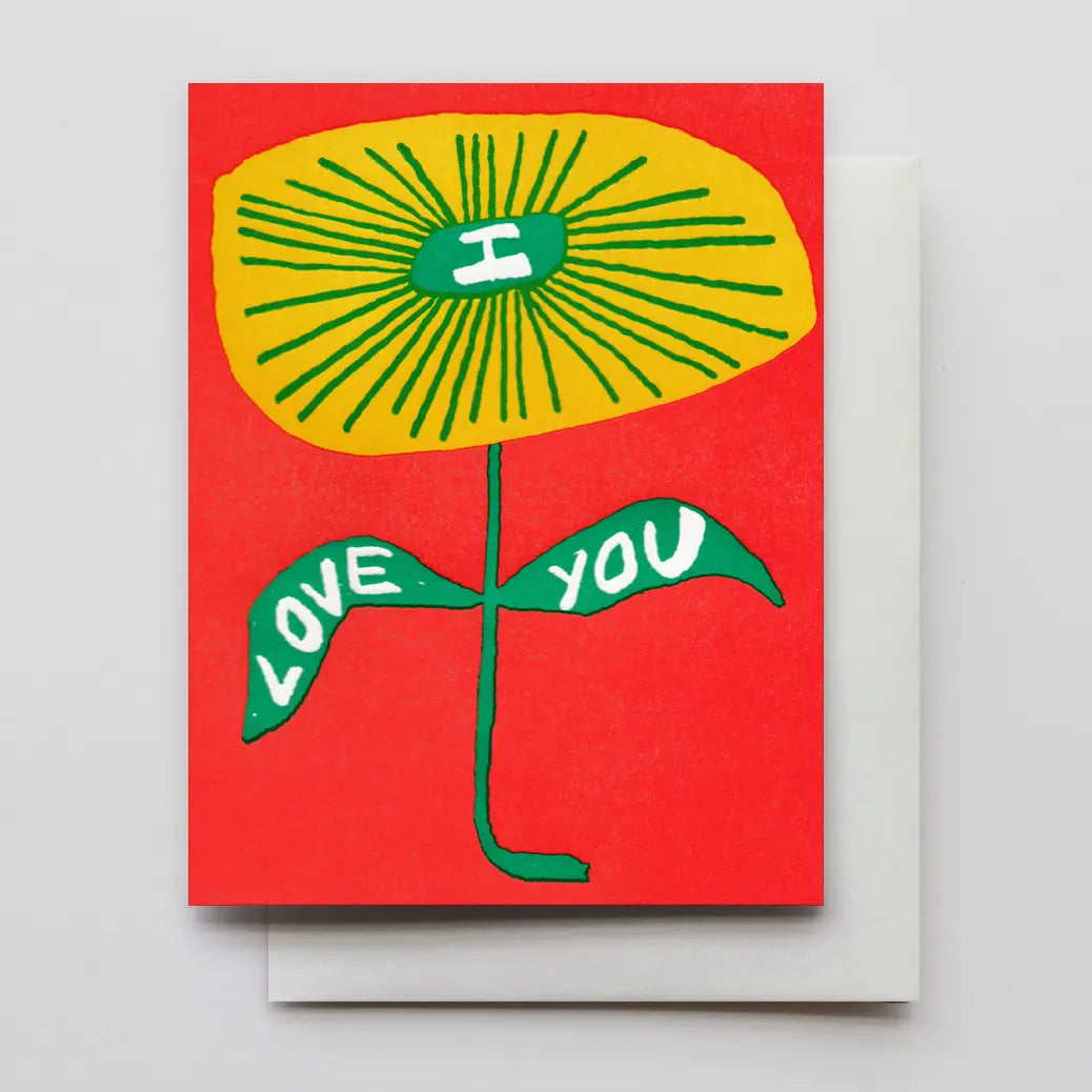 Love Blooms Letterpress Greeting Card