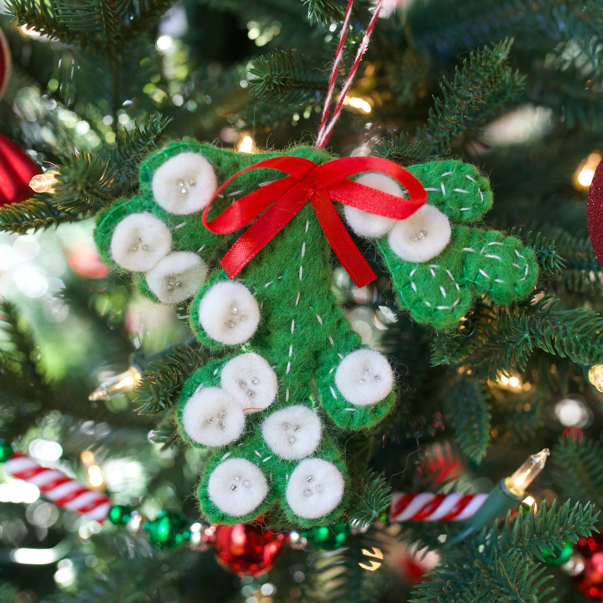 Mistletoe Felt Wool Christmas Ornament