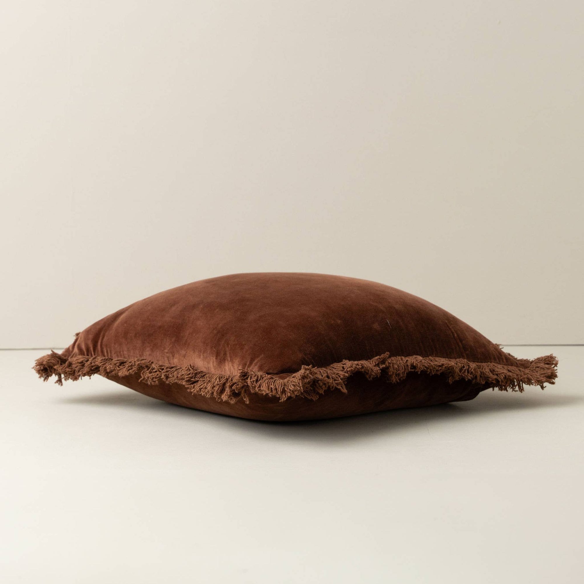 Velvet Square Pillow | Chocolate