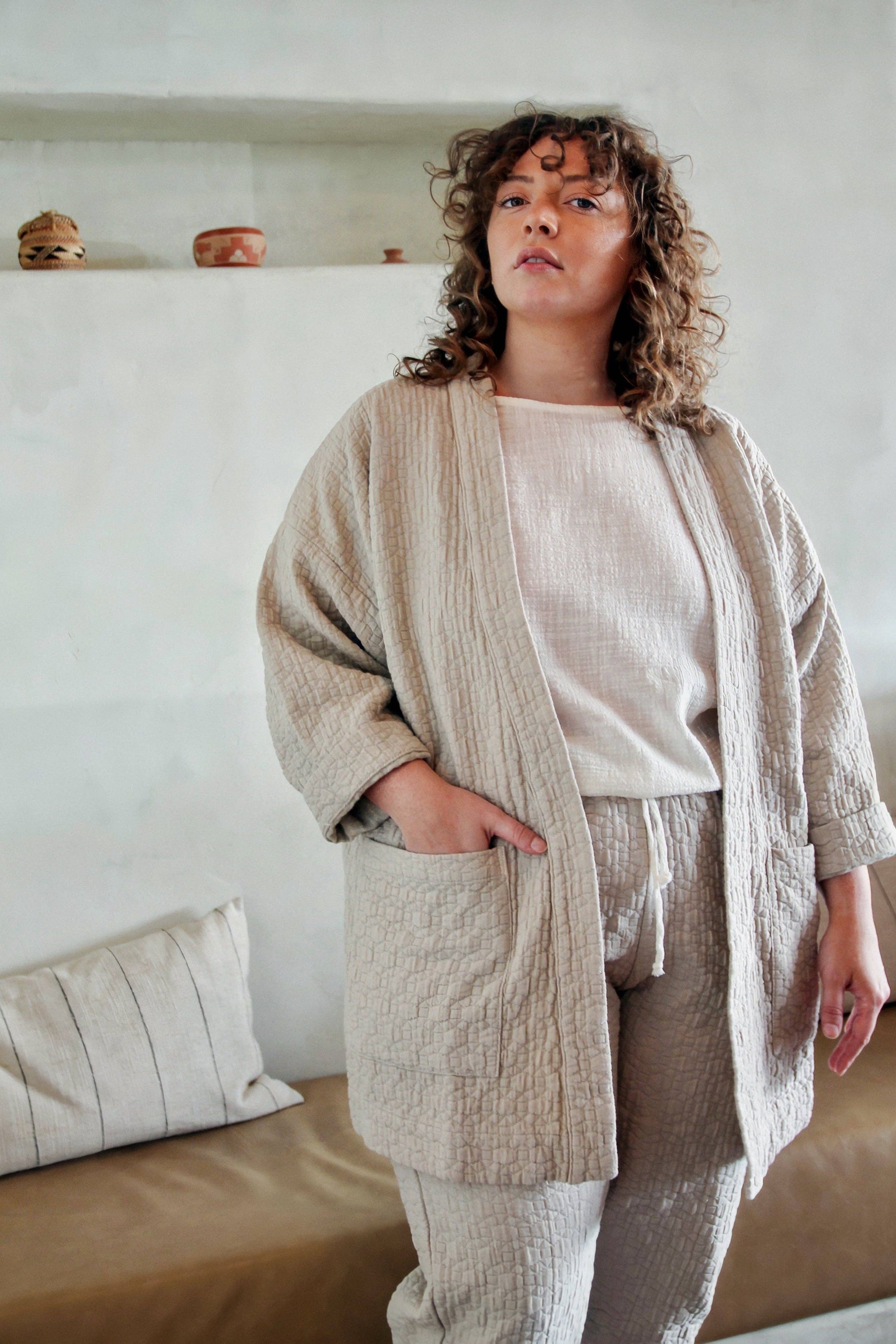 Jules Cardigan in Mushroom