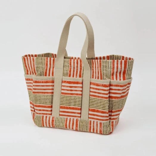 Orange Stripe Market Tote