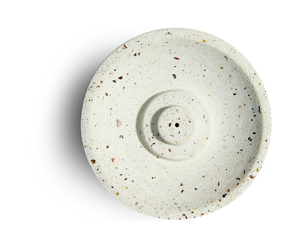 White Terrazzo Incense Holder