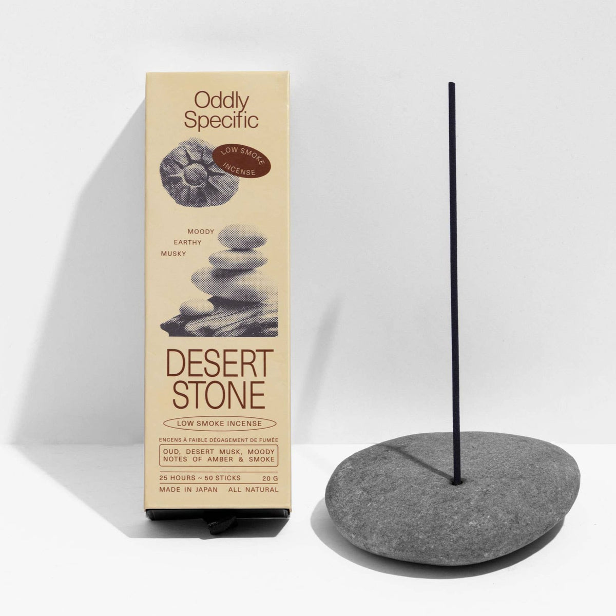 Low Smoke Incense, Made in Japan, Natural | Desert Stone