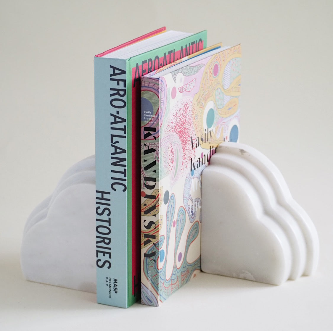 Cloud Marble Bookends - Set of 2