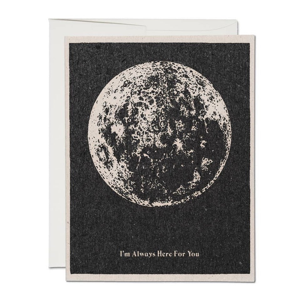 Here for You Moon - Cards - Red Cap Cards - Hops Petunia Floral