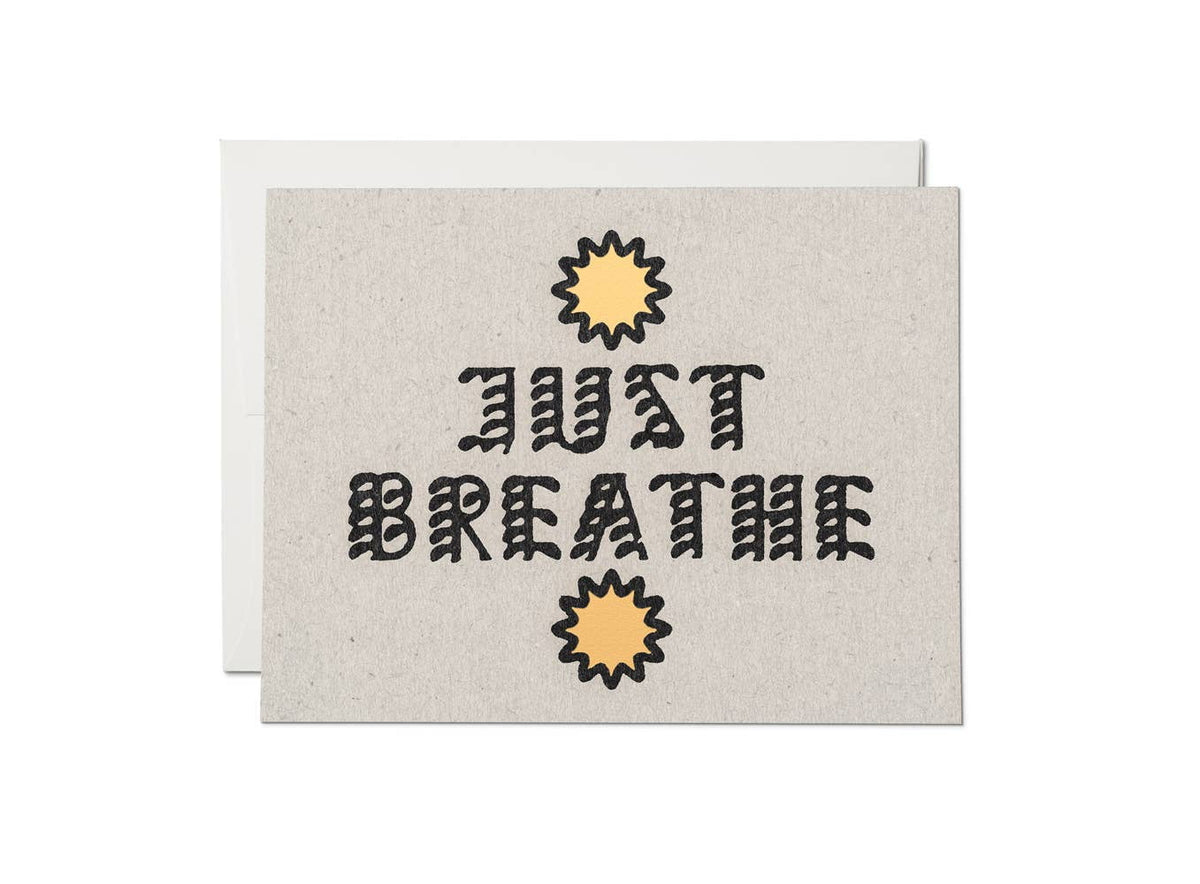 Just Breathe - Cards - Red Cap Cards - Hops Petunia Floral