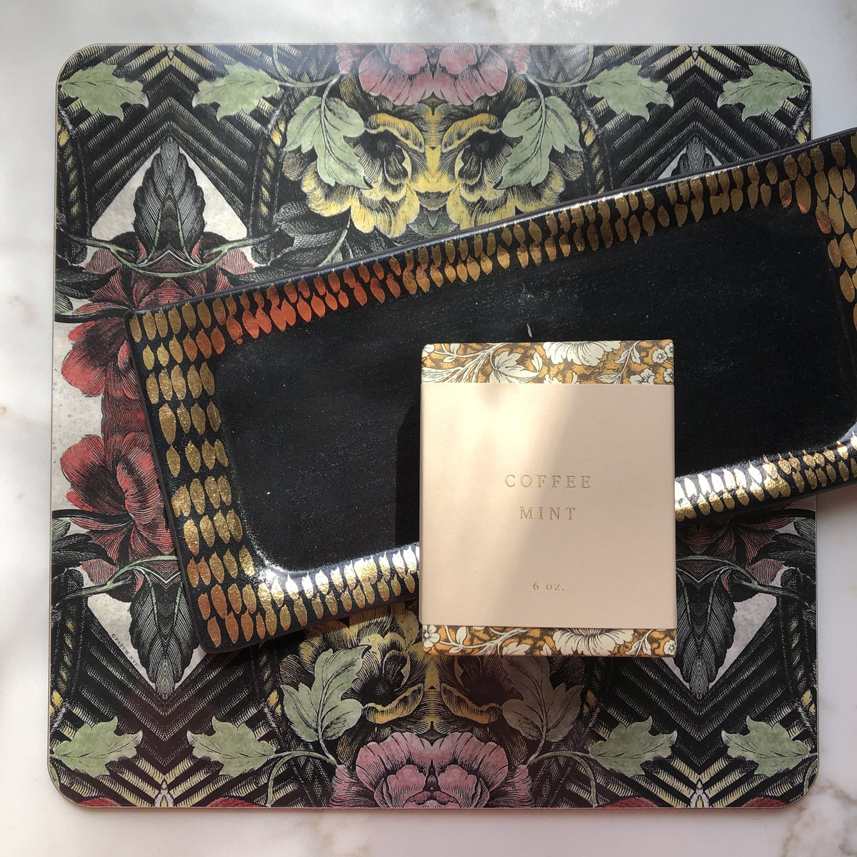 Object Enthusiast - Black &amp; Gold Vanity Tray