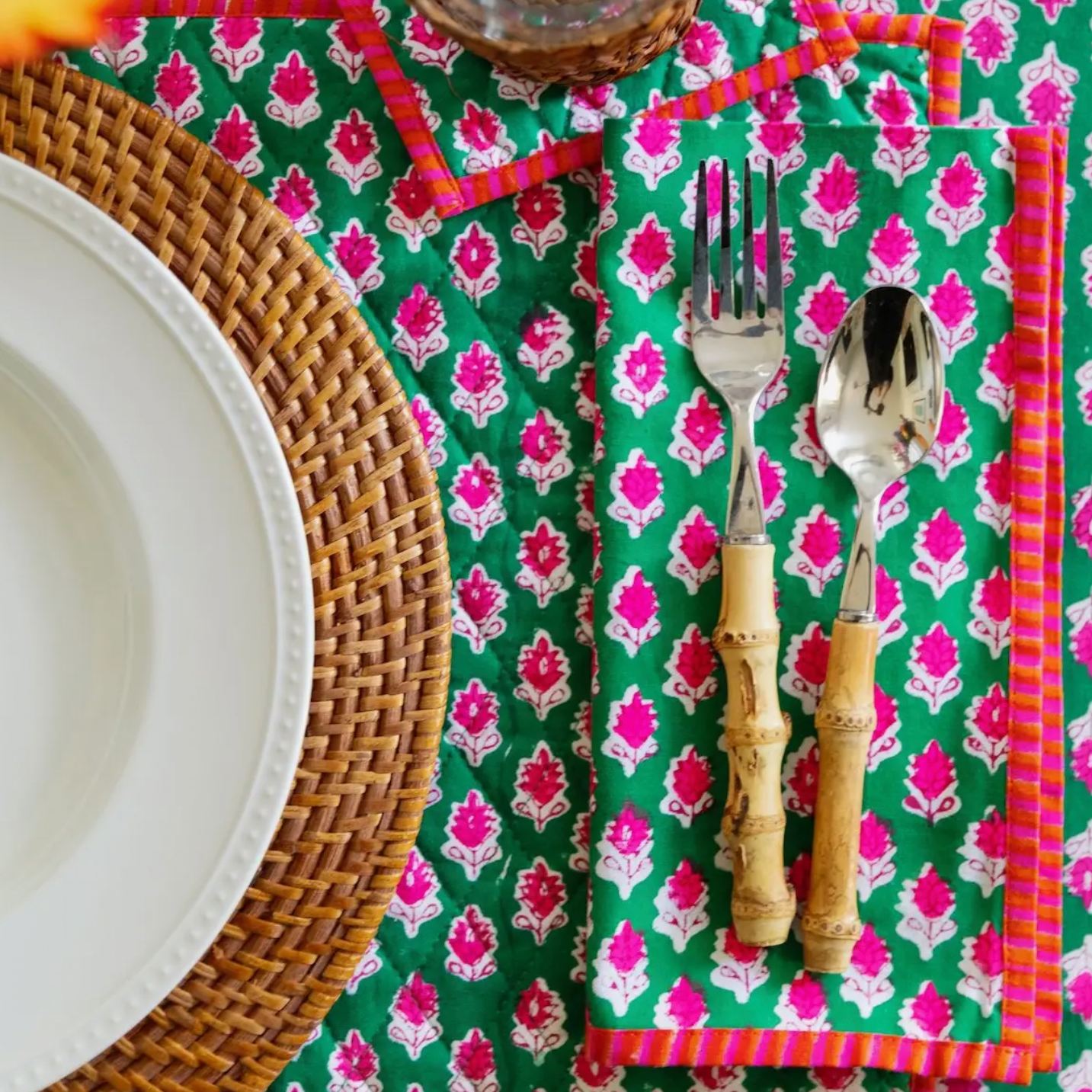 Holiday Block Print Placemats