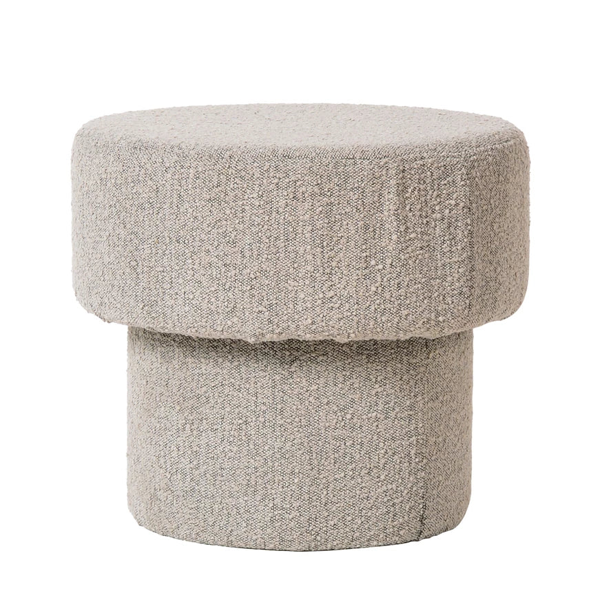 Bouclé Fabric Upholstered Ottoman