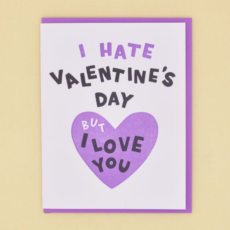 I Hate Valentine’s Day Card - [product_type] - Hops Petunia Floral - Hops Petunia Floral